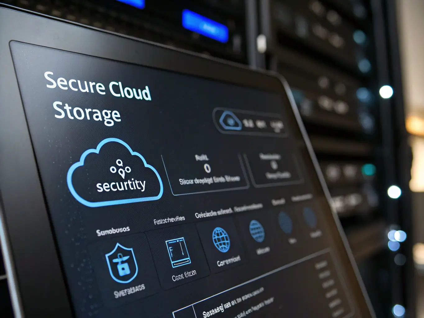 A secure cloud storage interface, emphasizing PGL's cloud solutions and data management capabilities.