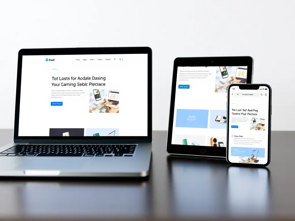 A clean, modern website design showcasing a responsive layout on various devices, emphasizing user-friendly navigation and a visually appealing interface.